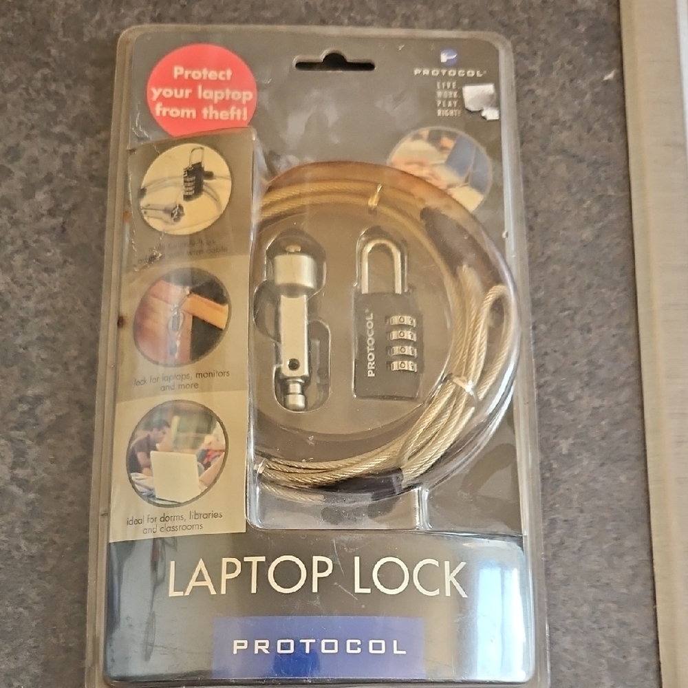 Laptop Lock with Combination - Silver